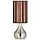 Kalahari Lines Brown Giclee Big Droplet Table Lamp