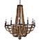 Kalco Beechwood 34" Wide Royal Mahogany 12-Light Chandelier