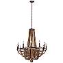 4_Kalco Beechwood 34" Wide Royal Mahogany 12-Light Chandelier more views