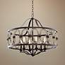 1_Kalco Belmont Florence 28 1/2" Wide Wrought Iron Gold Chandelier