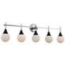 2_Kalco Bogart 39" Wide Black and Polished Nickel 5-Light Bath Light