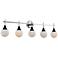 Kalco Bogart 39" Wide Black and Polished Nickel 5-Light Bath Light