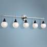 1_Kalco Bogart 39" Wide Black and Polished Nickel 5-Light Bath Light