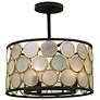 Kalco Corsa 16" Wide Matte Black and Gold Ceiling Light