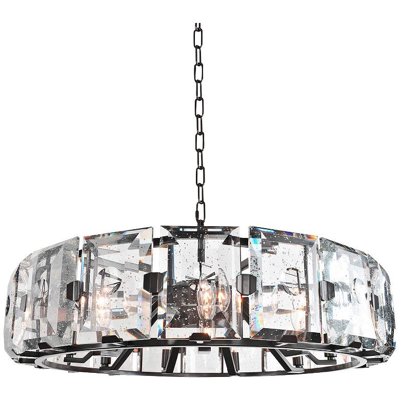 Image 2 Kalco Giada 30 inch Wide Dark Bronze Round Bubble Crystal Pendant Light