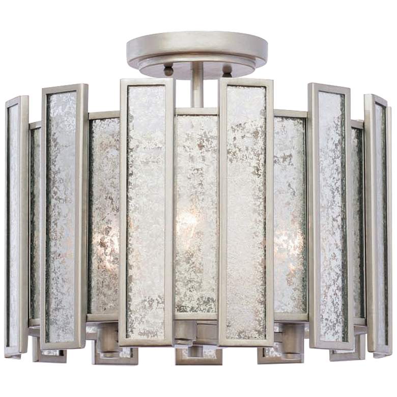 Image 2 Kalco Palisade 15 inch Wide Tarnished Silver Ceiling Light