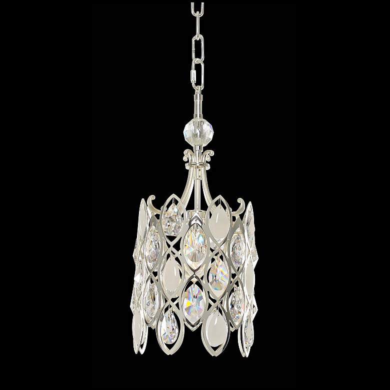 Image 1 Kalco Prive Collection 8" Wide Chrome and Crystal Mini Pendant
