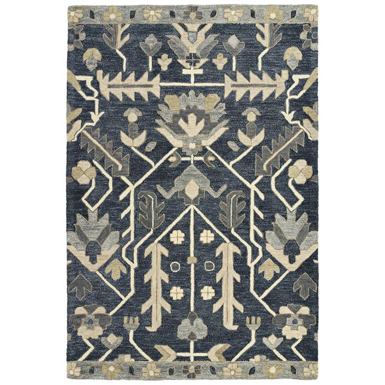 Image 1 Kaleen Brooklyn 5307-10 5'x7'6" Denim Wool Area Rug