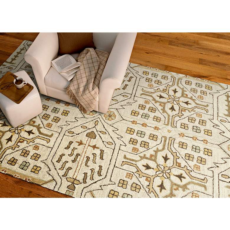 Image 1 Kaleen Brooklyn 5310-107 5&#39;x7&#39;6 inch Mushroom Wool Area Rug