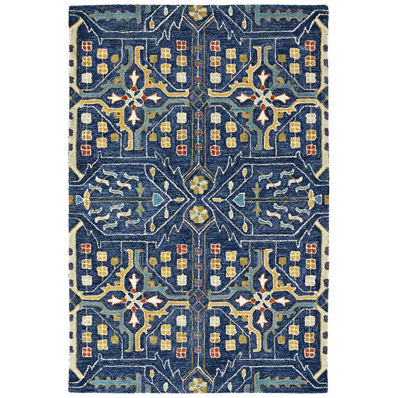 Image 1 Kaleen Brooklyn 5310-22 5&#39;x7&#39;6 inch Navy Wool Area Rug