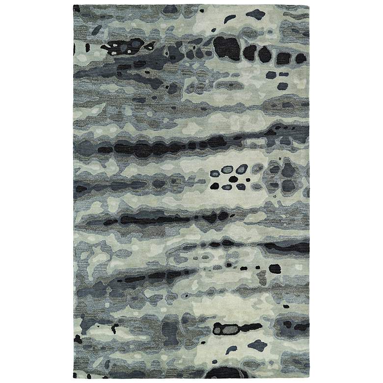 Image 1 Kaleen Brushstrokes BRS03-75 5&#39;x7&#39;9 inch Dark Gray Area Rug