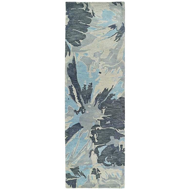 Kaleen Brushstrokes BRS06-75 5&#39;x7&#39;9&quot; Blue and Gray Wool Rug more views