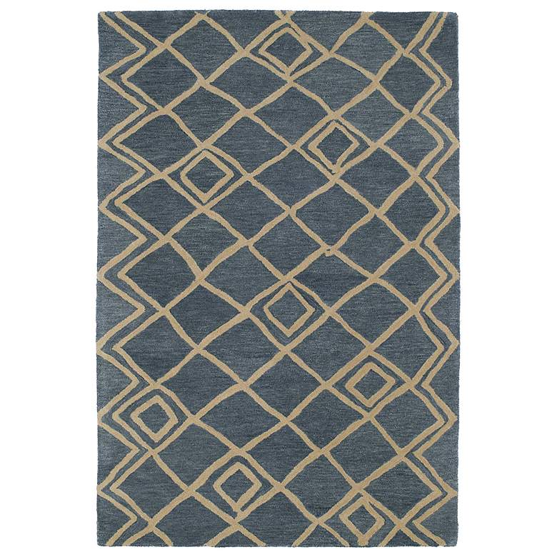 Image 1 Kaleen Casablanca CAS04-17 Blue 5&#39;x8&#39; Wool Area Rug