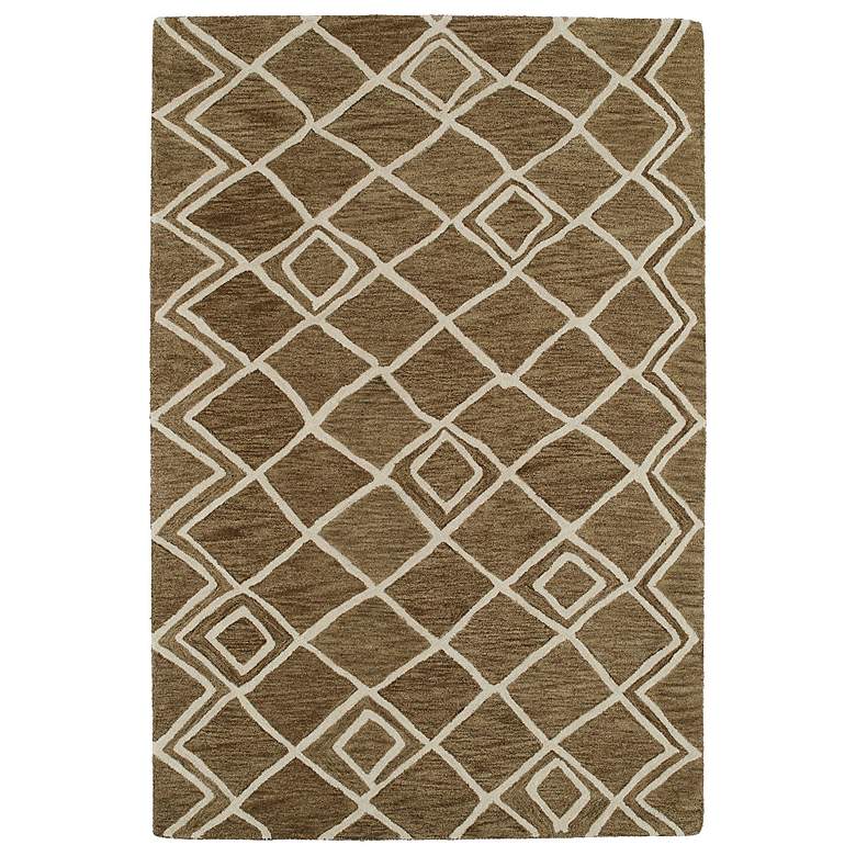 Image 2 Kaleen Casablanca CAS04-49 Brown 5&#39;x8&#39; Wool Area Rug