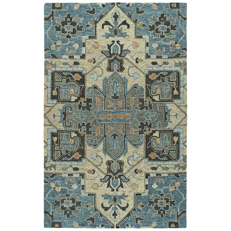 Image 1 Kaleen Chancellor CHA09-17 5&#39;x7&#39;9 inch Blue Wool Area Rug