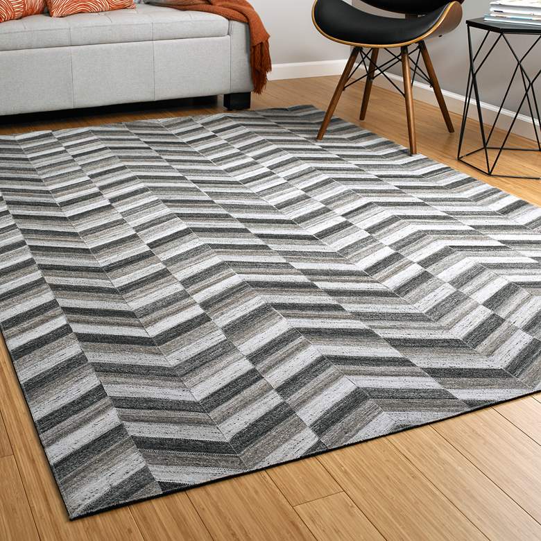 Kaleen Chaps CHP01-38 5&#39;x7&#39;9&quot; Charcoal Gray Area Rug