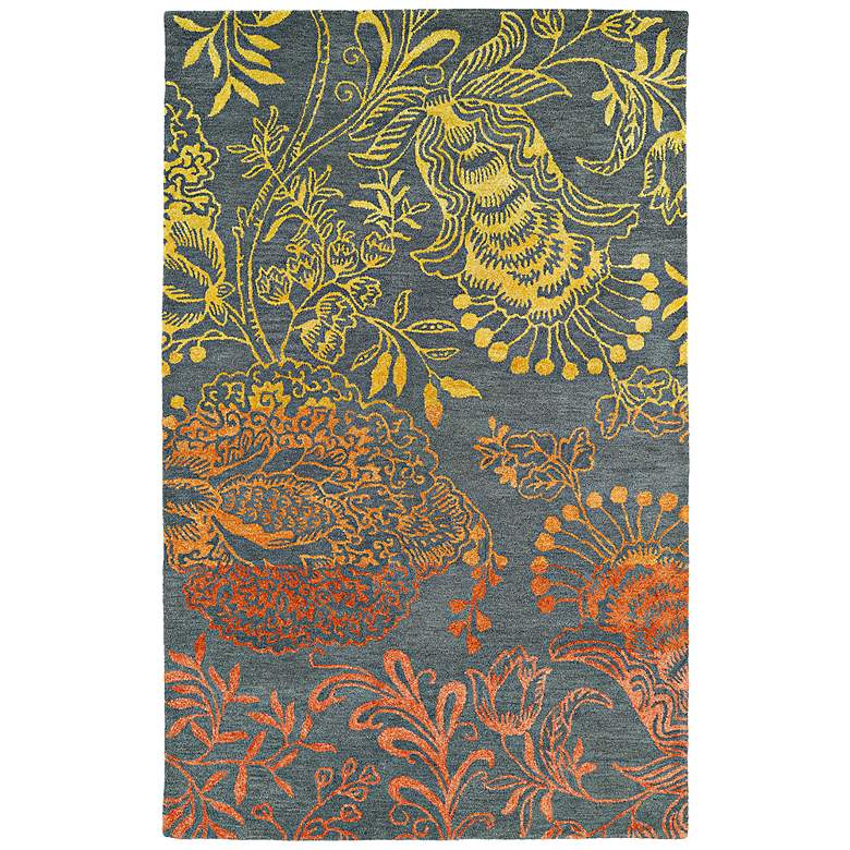 Image 1 Kaleen Divine DIV02-98 5&#39;x7&#39;9 inch Fire Ombre Wool Area Rug