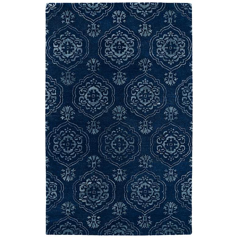 Image 1 Kaleen Divine DIV07-22 5&#39;x7&#39;9 inch Navy Blue Wool Area Rug