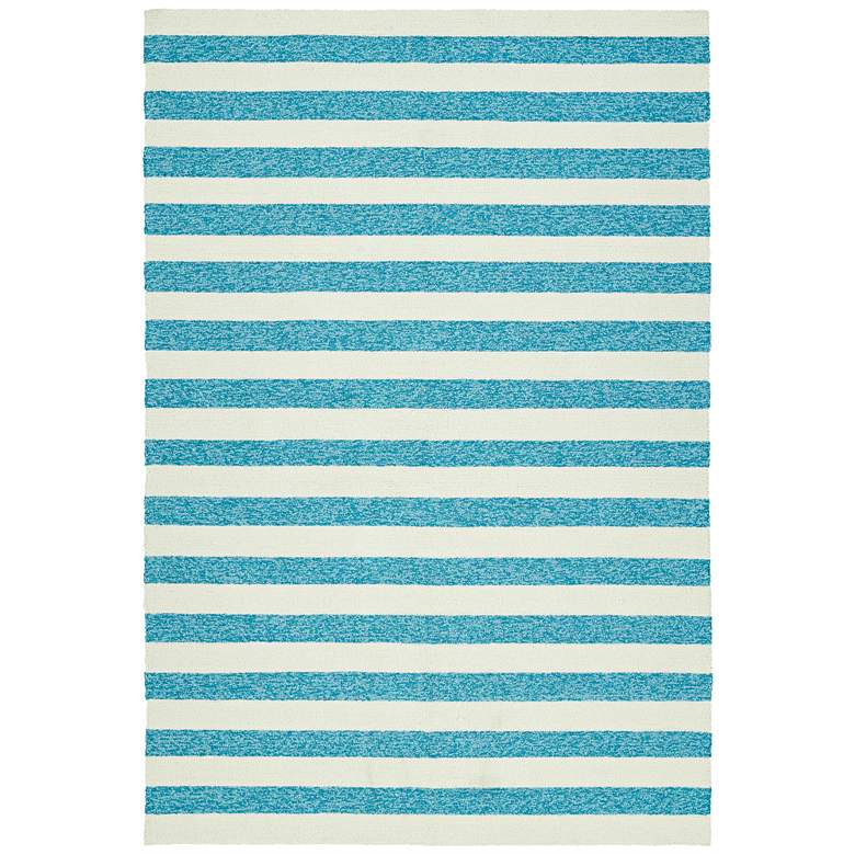 Image 1 Kaleen Escape ESC03-17 5&#39; x 7&#39;6 inch Blue Outdoor Area Rug