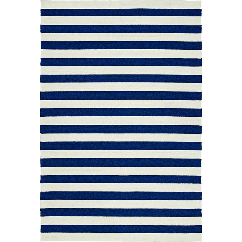 Image 1 Kaleen Escape ESC03-22 5' x 7'6" Navy and Cream Striped Rug
