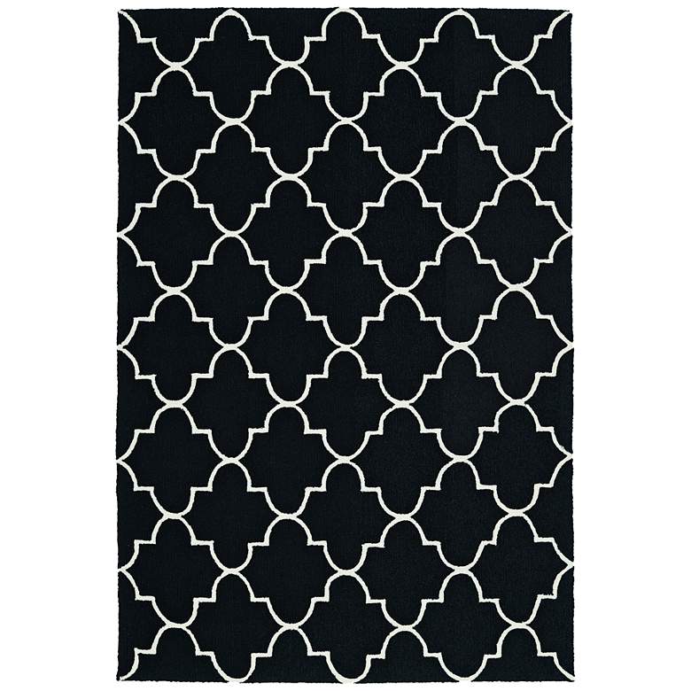 Image 1 Kaleen Escape ESC09-02 5' x 7'6" Black Outdoor Area Rug