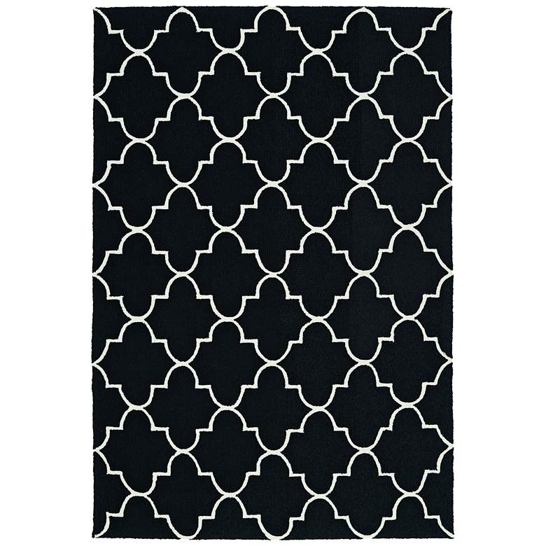 Image 1 Kaleen Escape ESC09-02 5&#39; x 7&#39;6 inch Black Outdoor Area Rug