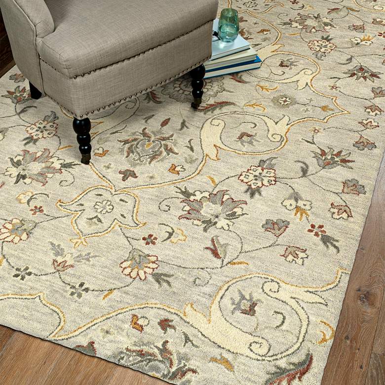 Image 1 Kaleen Helena 3213-107 5'x7'9" Mushroom Wool Area Rug
