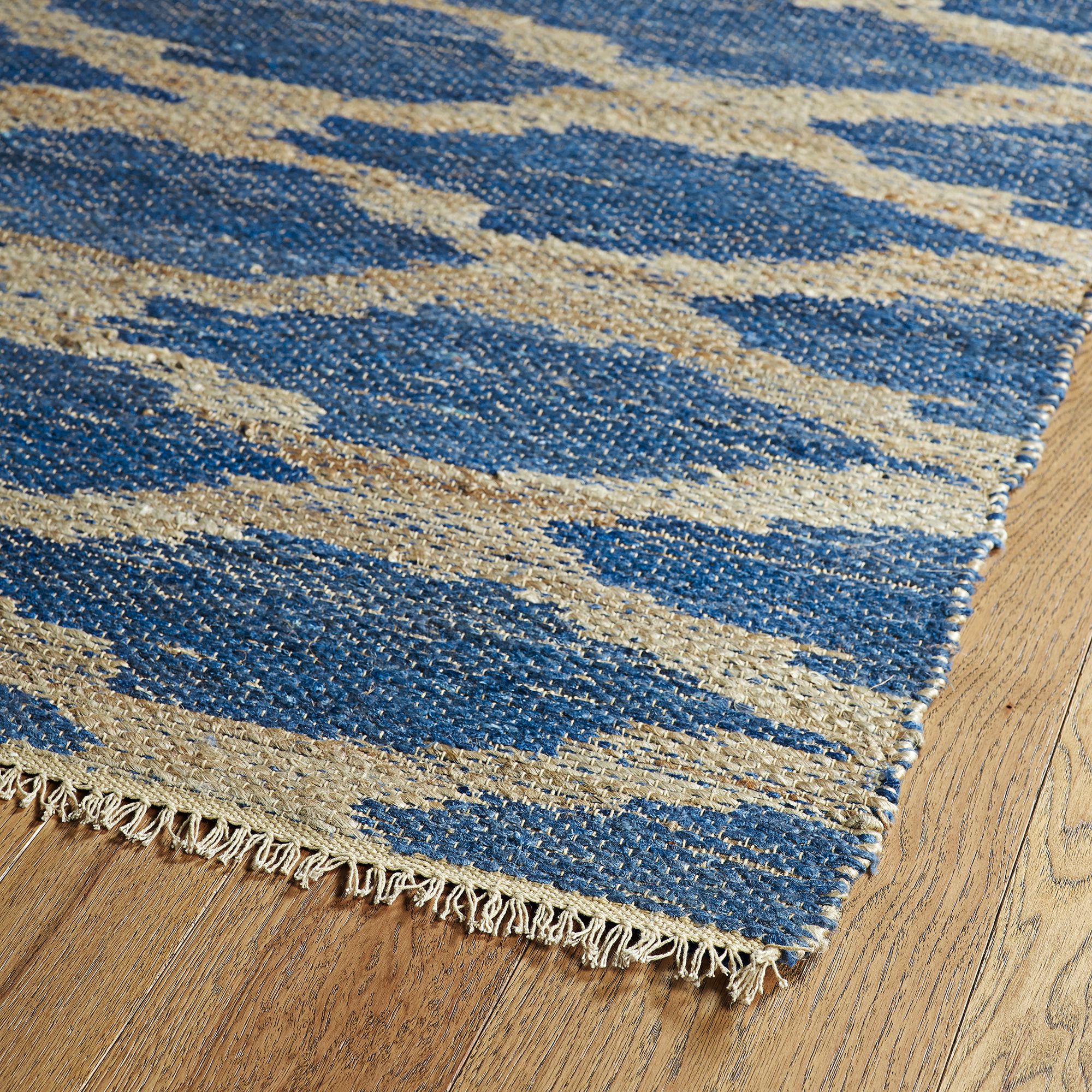 Kaleen Kenwood KEN0122 Navy Blue Jute Reversible Area Rug 7G855