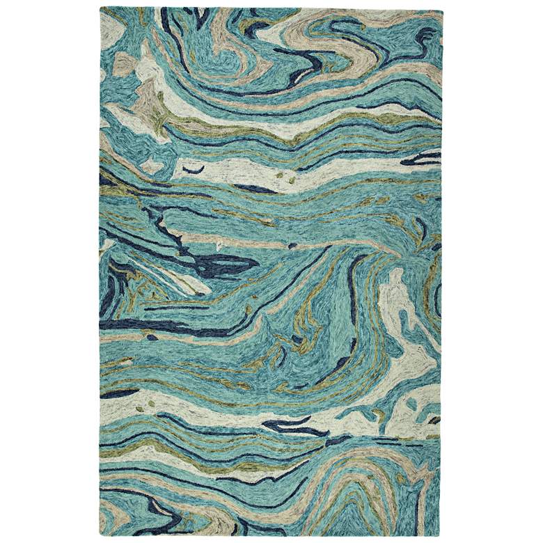 Image 1 Kaleen Marble MBL03-91 5'x7'9" Teal Wool Area Rug