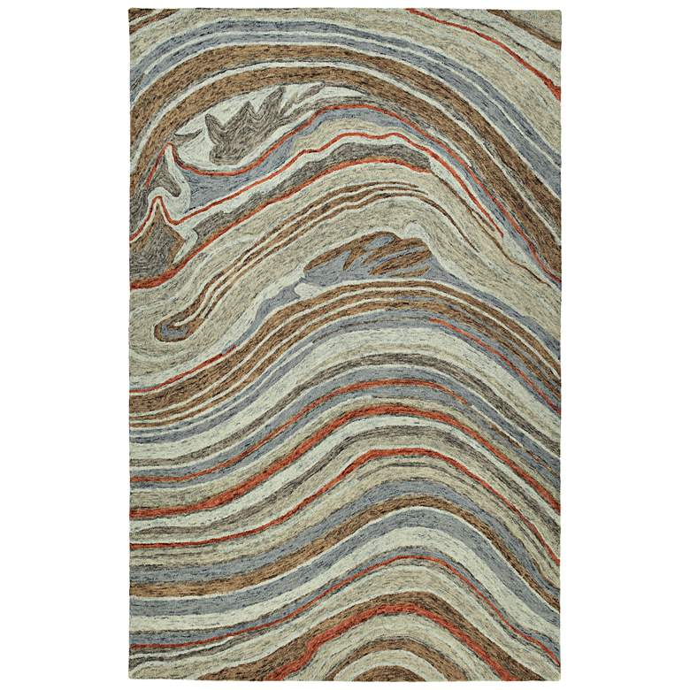 Image 1 Kaleen Marble MBL07-75 5'x7'9" Gray Wool Area Rug