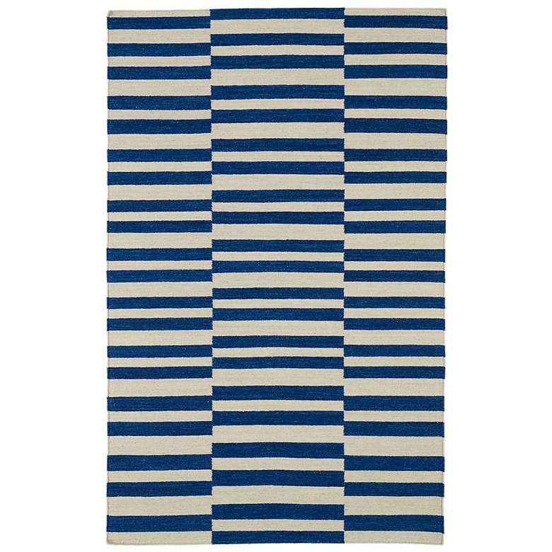 Image 1 Kaleen Nomad NOM01-22 Navy 5'x8' Wool Area Rug