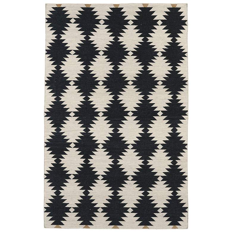 Image 1 Kaleen Nomad NOM02-02 Black 5'x8' Wool Area Rug