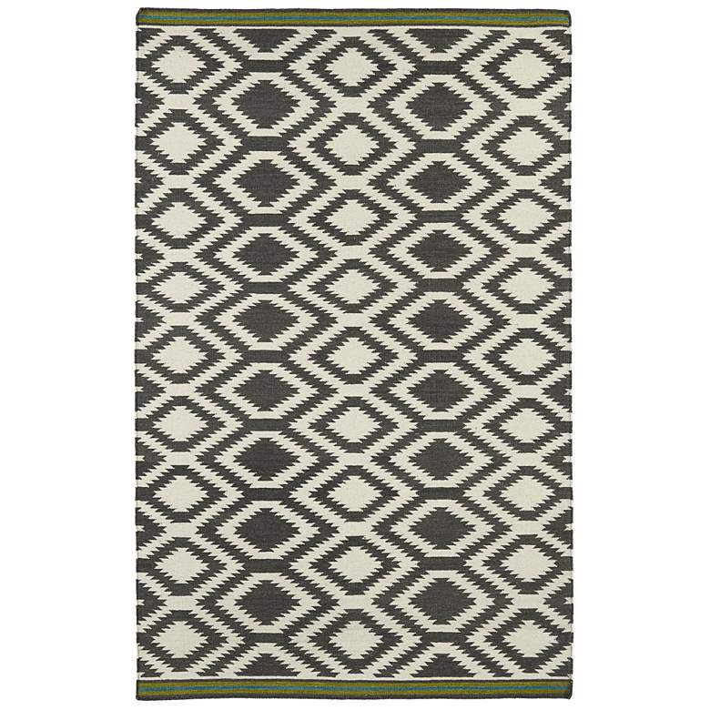 Image 1 Kaleen Nomad NOM04-75 Gray 5'x8' Wool Area Rug