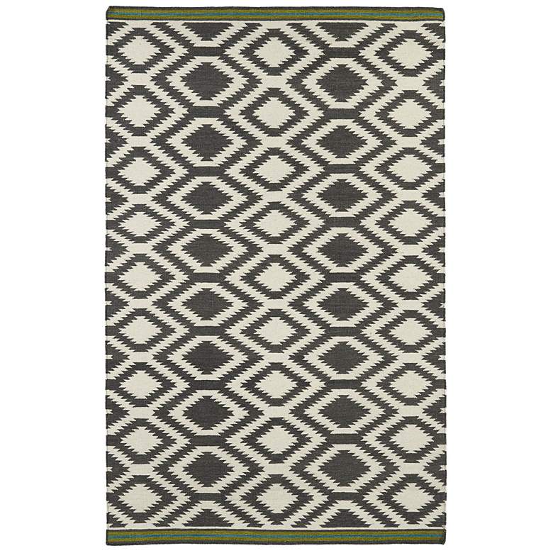 Image 1 Kaleen Nomad NOM04-75 Gray 5&#39;x8&#39; Wool Area Rug