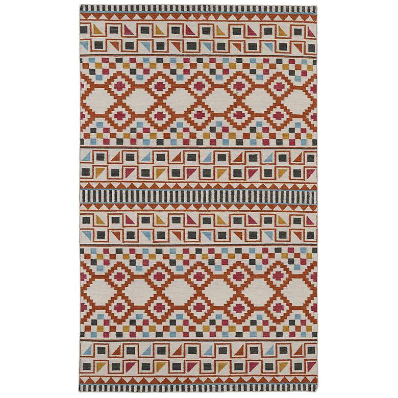 Image 1 Kaleen Nomad NOM08-53 Paprika 5'x8' Wool Area Rug