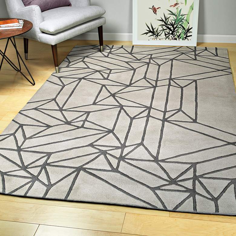 Image 1 Kaleen Origami ORG04-88 5&#39;x7&#39;6 inch Mint Wool Area Rug