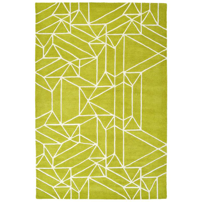 Image 1 Kaleen Origami ORG04-96 5'x7'6" Lime Green Wool Area Rug