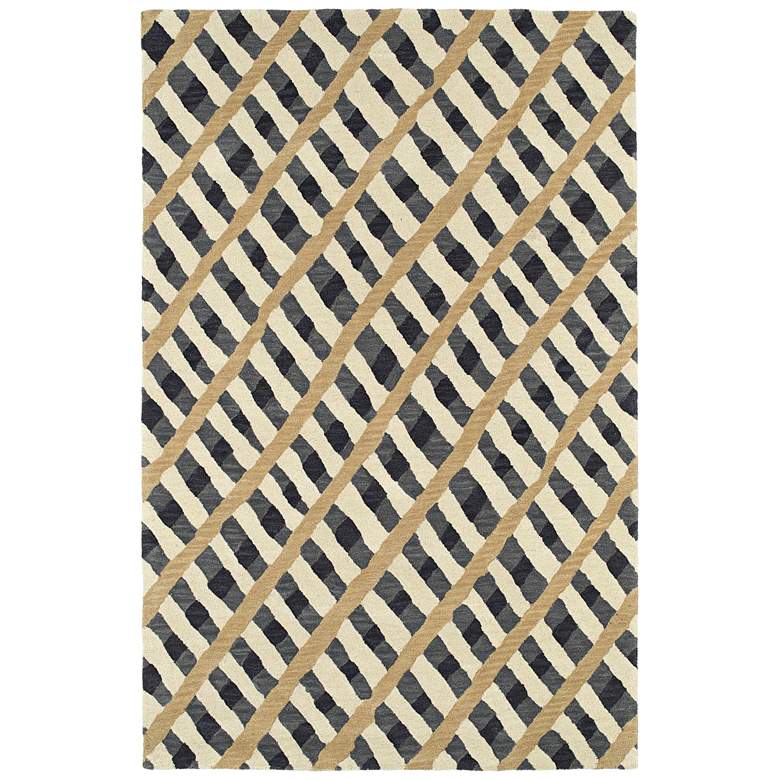 Image 1 Kaleen Pastiche PAS04-75 5&#39;x7&#39;9 inch Gray Wool Area Rug