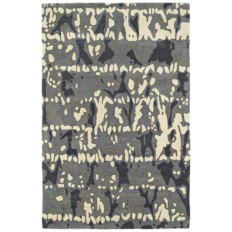 Image 1 Kaleen Pastiche PAS05-75 5&#39;x7&#39;9 inch Gray Wool Area Rug