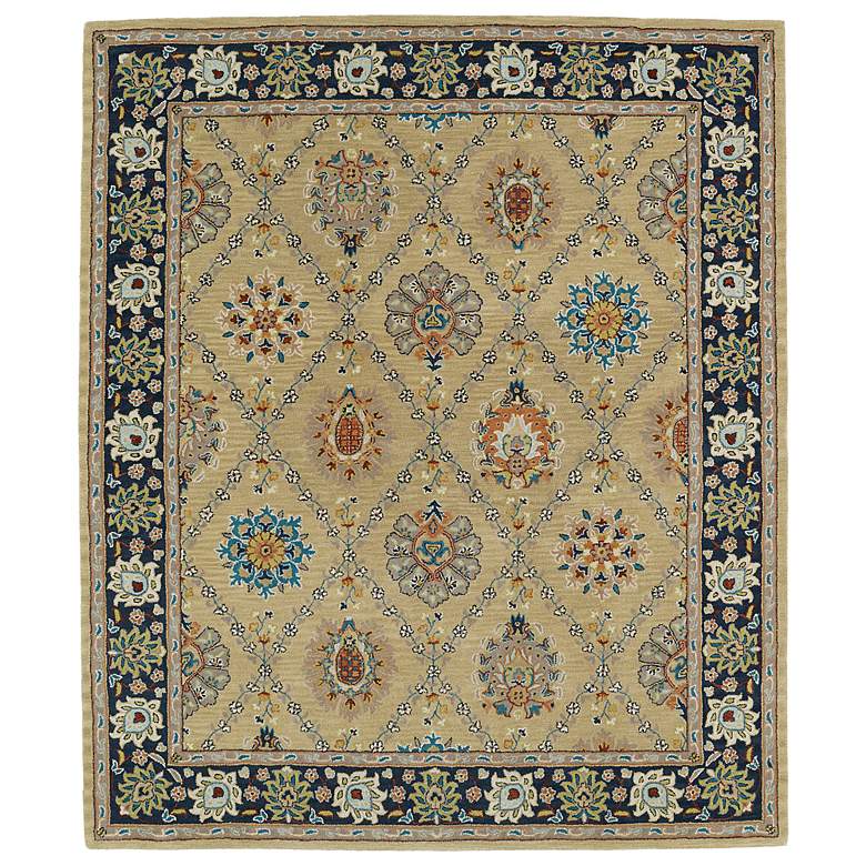 Image 1 Kaleen Taj TAJ03-05 5'x7'9" Gold Wool Area Rug