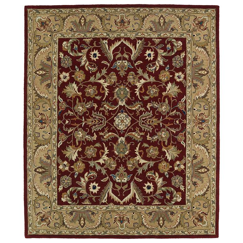Image 1 Kaleen Taj TAJ04-25 5&#39;x7&#39;6 inch Red Wool Area Rug
