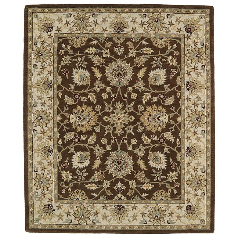 Image 1 Kaleen Taj TAJ09-40 5&#39;x7&#39;9 inch Chocolate Wool Area Rug