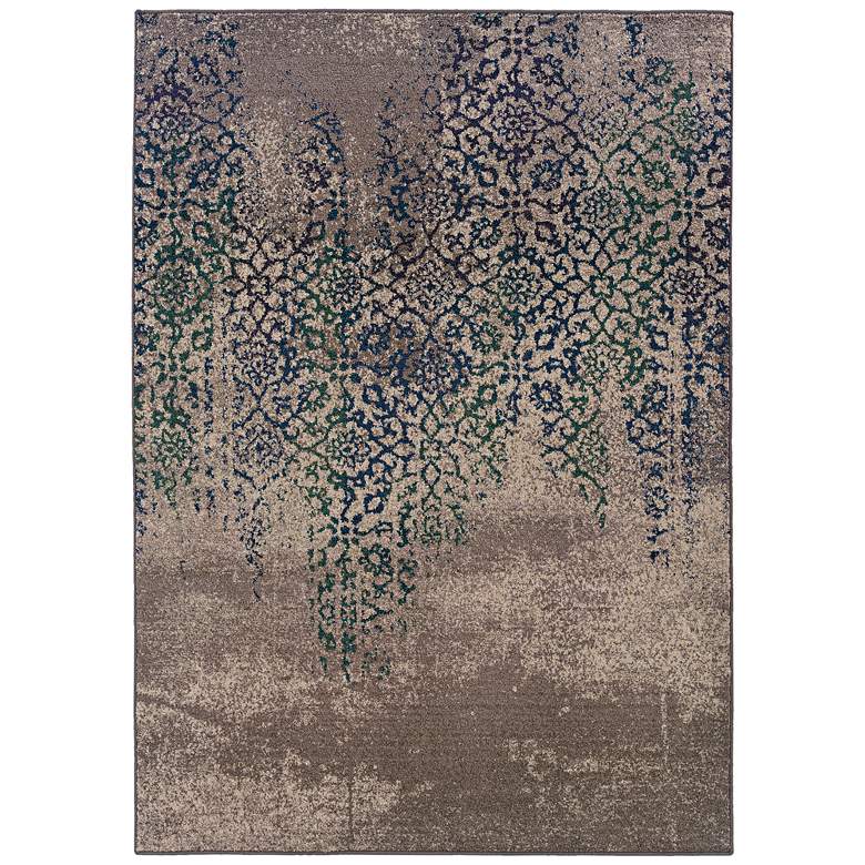 Image 1 Kaleidoscope 504D5 5&#39;3 inchx7&#39;6 inch Gray and Blue Area Rug