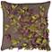 Kaleidoscope Butterfly Frenzy Gray 18" Square Throw Pillow