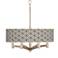Kaleidoscope Flowers Ava 6-Light Nickel Pendant Chandelier