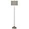 Kaleidoscope Flowers Brushed Nickel Pull Chain Floor Lamp