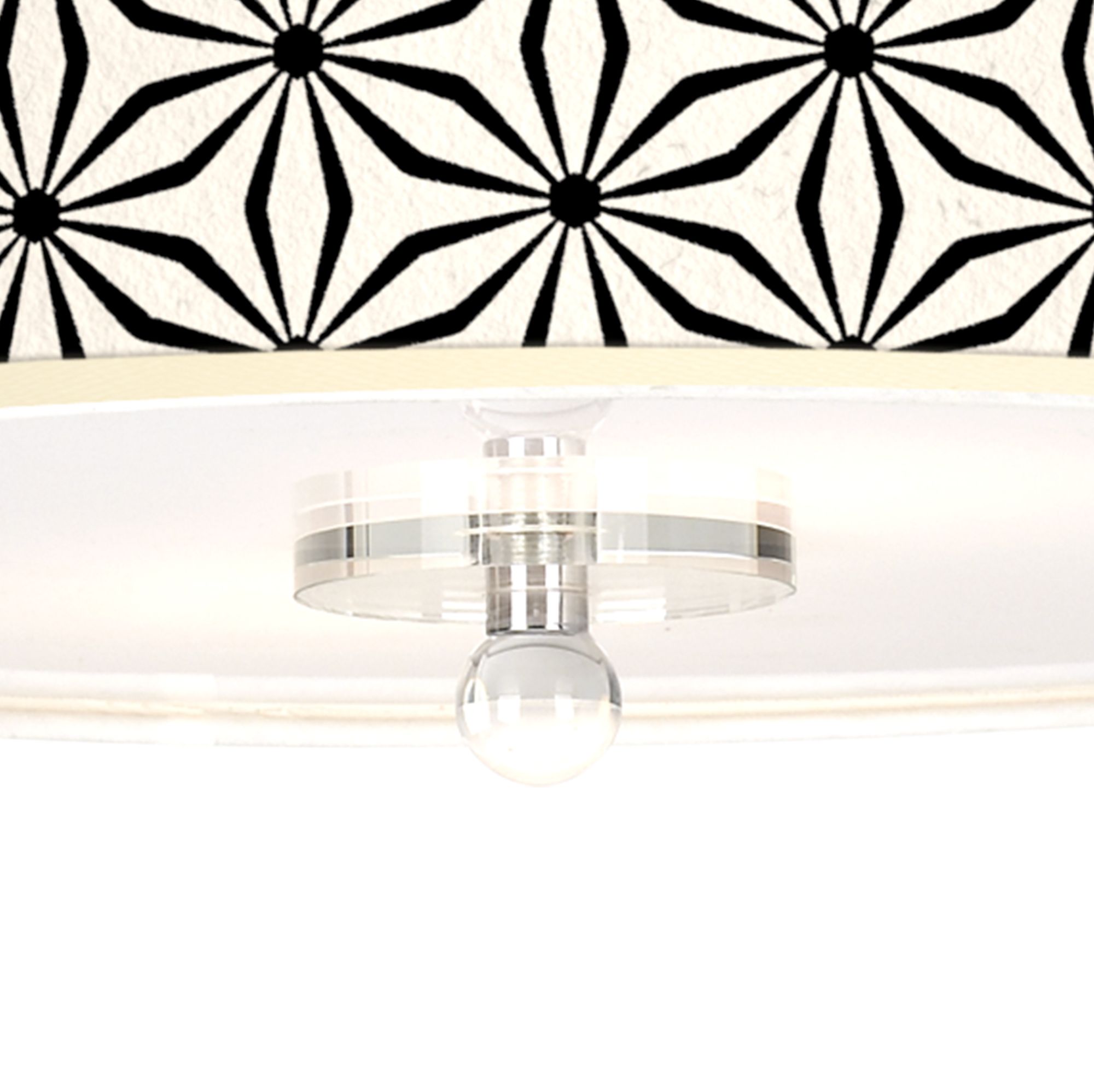 Image 3 Kaleidoscope Flowers Giclee 16" Wide Semi-Flush Ceiling Light more views