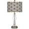 Kaleidoscope Flowers Giclee Apothecary Clear Glass Table Lamp