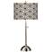 Kaleidoscope Flowers Giclee Brushed Nickel Table Lamp