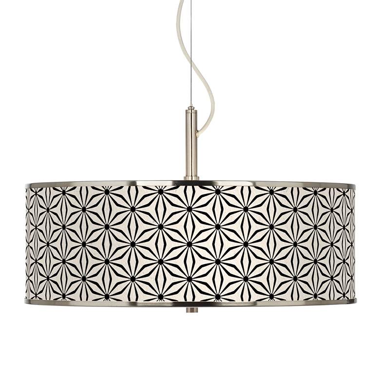 Image 1 Kaleidoscope Flowers Giclee Glow 20" Wide Pendant Light
